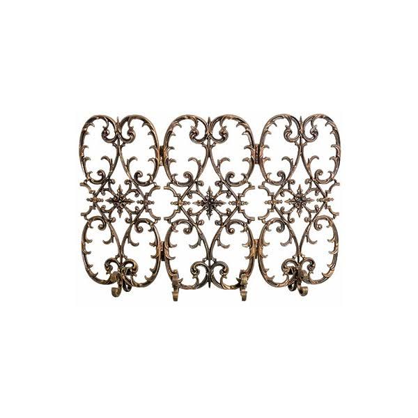 Antique Gold 3 Panel Fireplace Screen H812