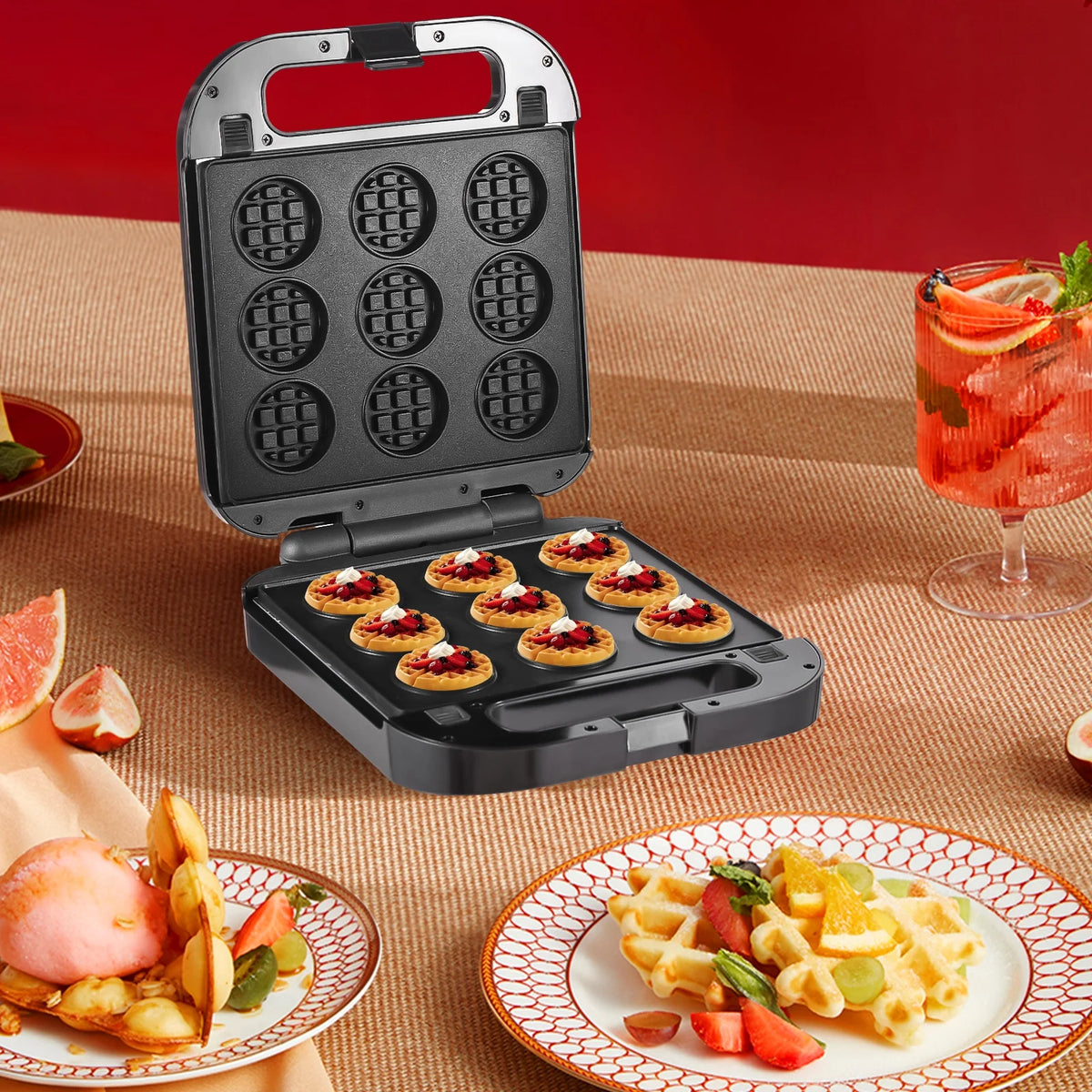 3-in-1 Nonstick Dessert Maker with Removable Plates D592468
