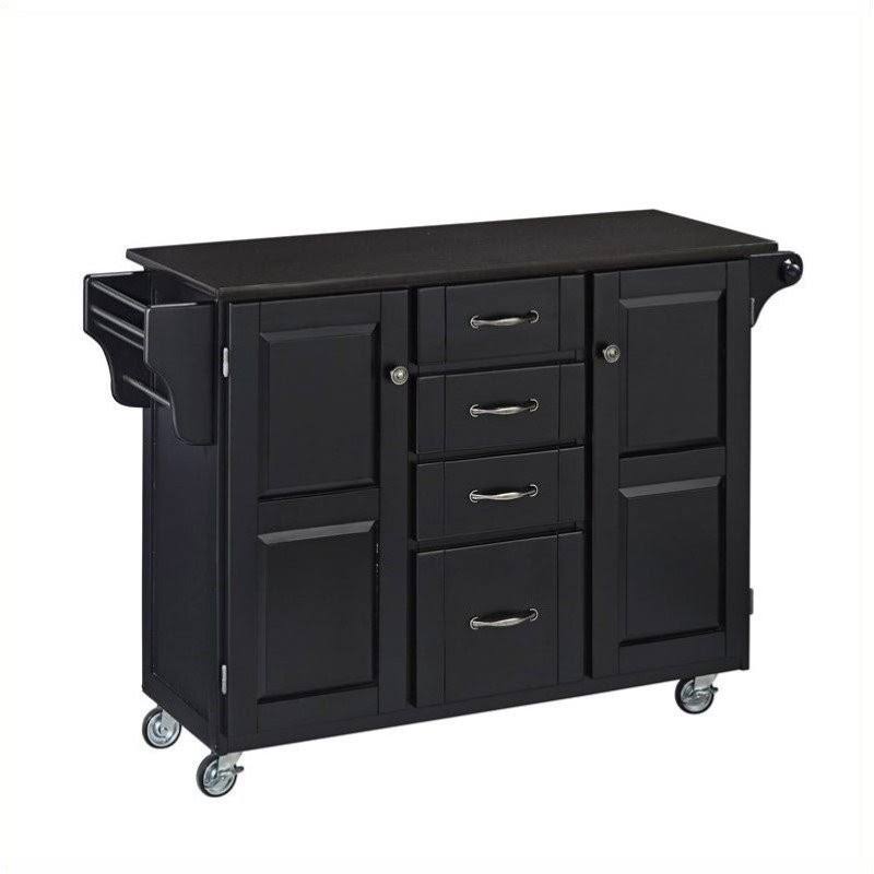 Black Granite Top Kitchen Cart B891
