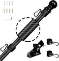 Black Carbon Fiber Flag Pole with Wall Mounted Holder O632
