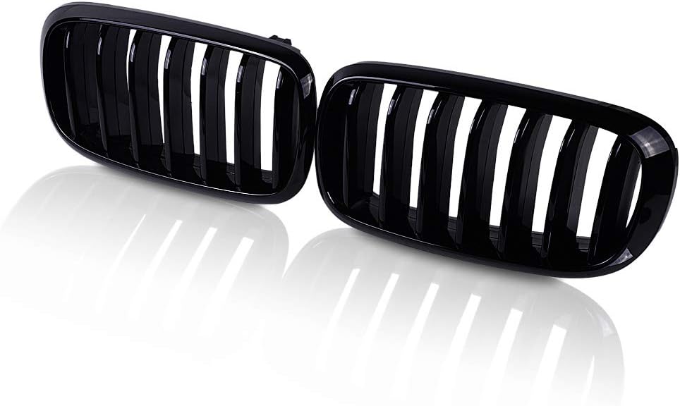 Glossy Black ABS Front Bumper Kidney Grille Grill B978