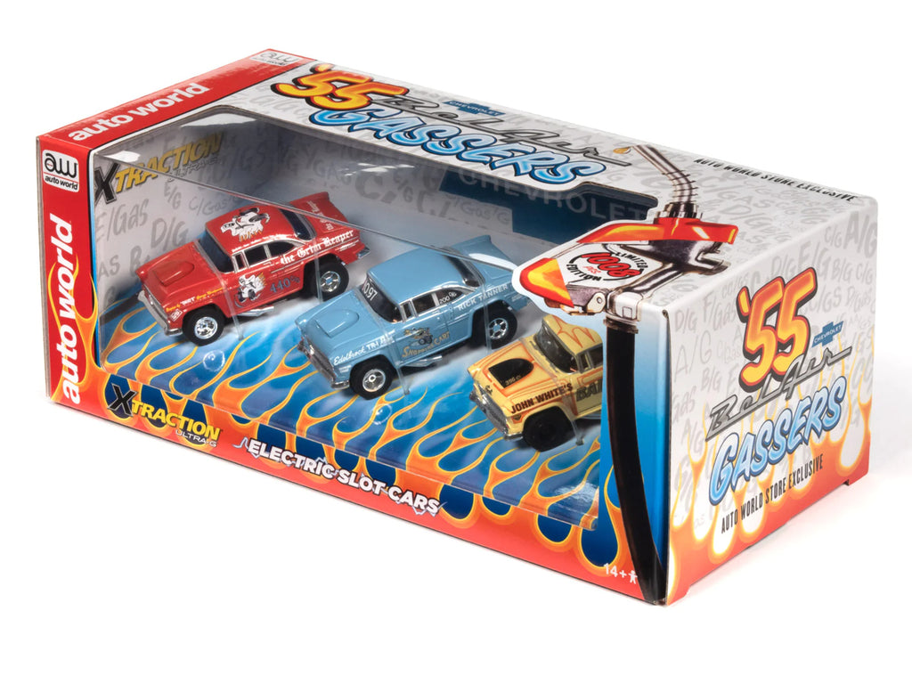 1955 Chevrolet Bel Air Gassers 3 Car Set Slot Cars HO Scale H56603
