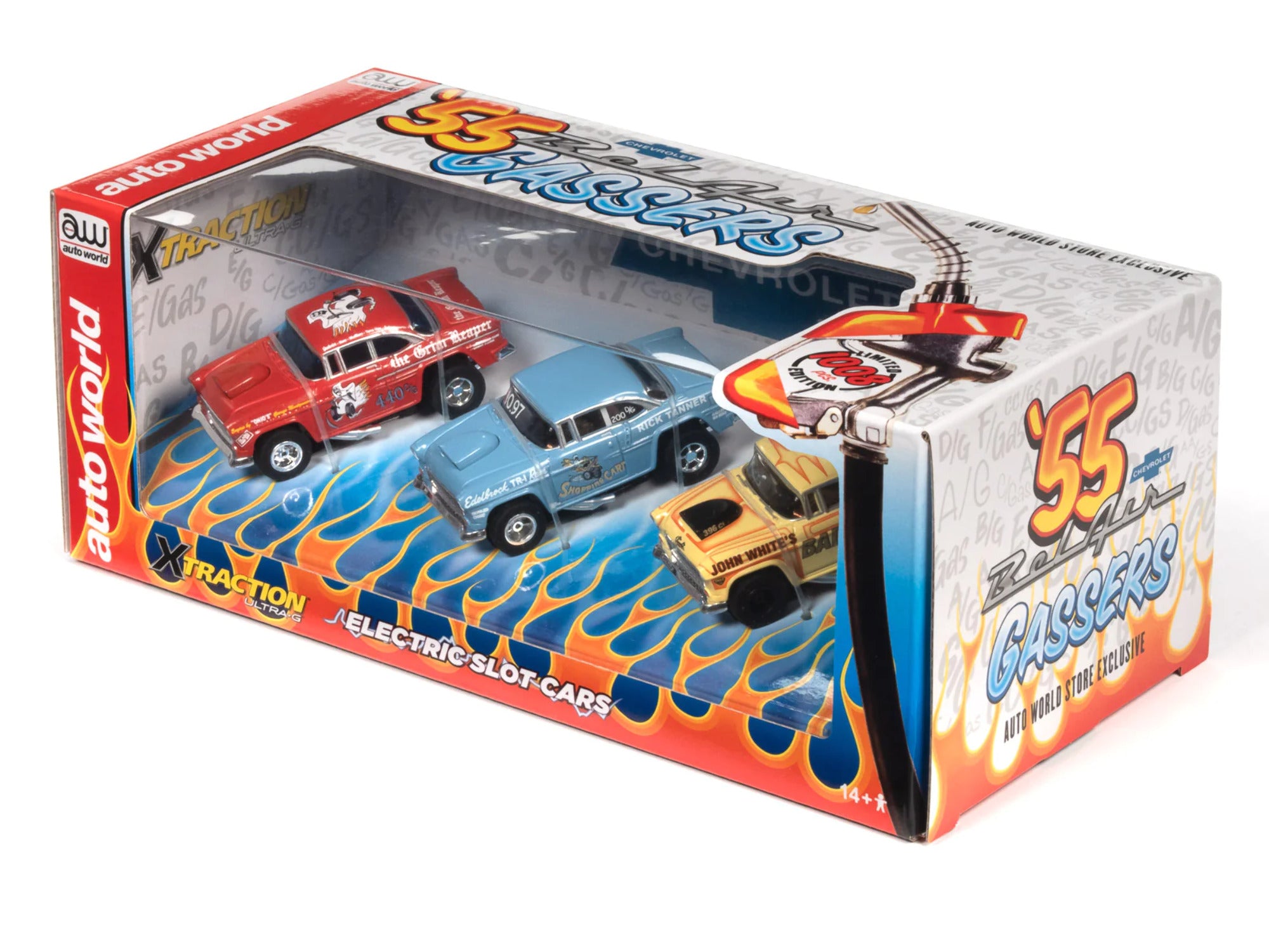 1955 Chevrolet Bel Air Gassers 3 Car Set Slot Cars HO Scale H56603