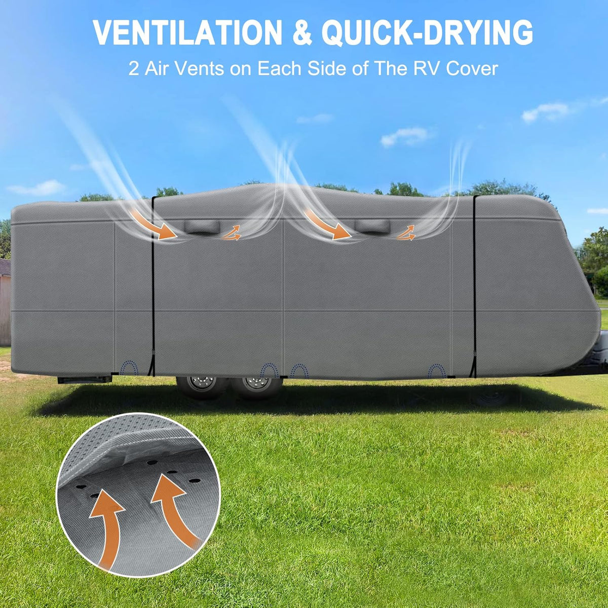 Heavy Duty 5 Layers Anti-UV Travel Trailer Cover E907
