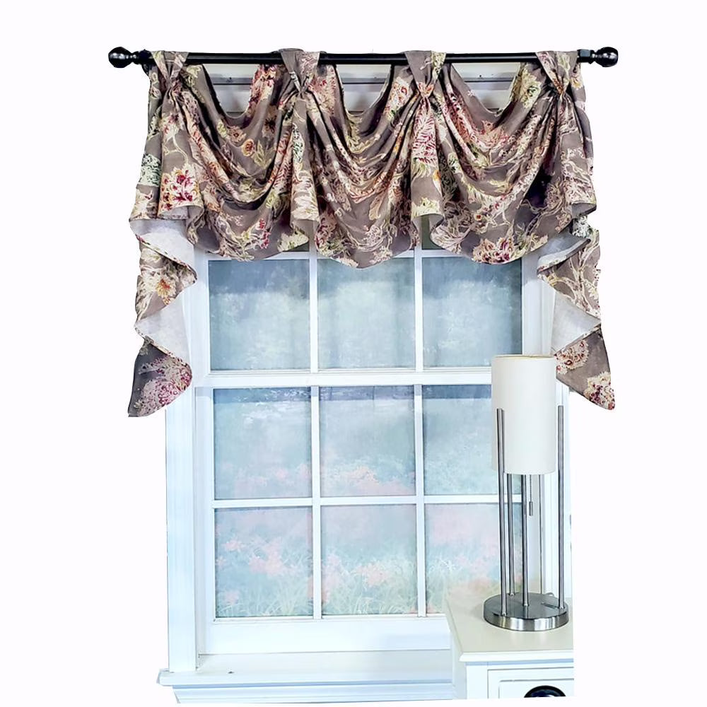Gray 3-Scoop Window Valance T3001