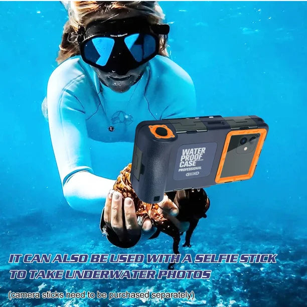 Waterproof Protective Case for Phones Up to 6.9 Inch with Lanyard V897