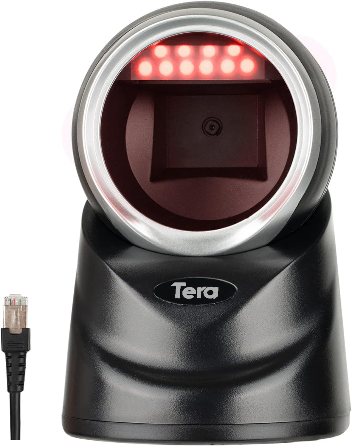 Black USB 2.0 Barcode Scanner with Automatic Image Sensing Scanning Platform V402126