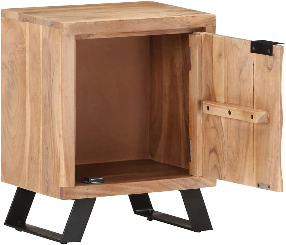 Solid Acacia Wood Bedside Cabinet D9424