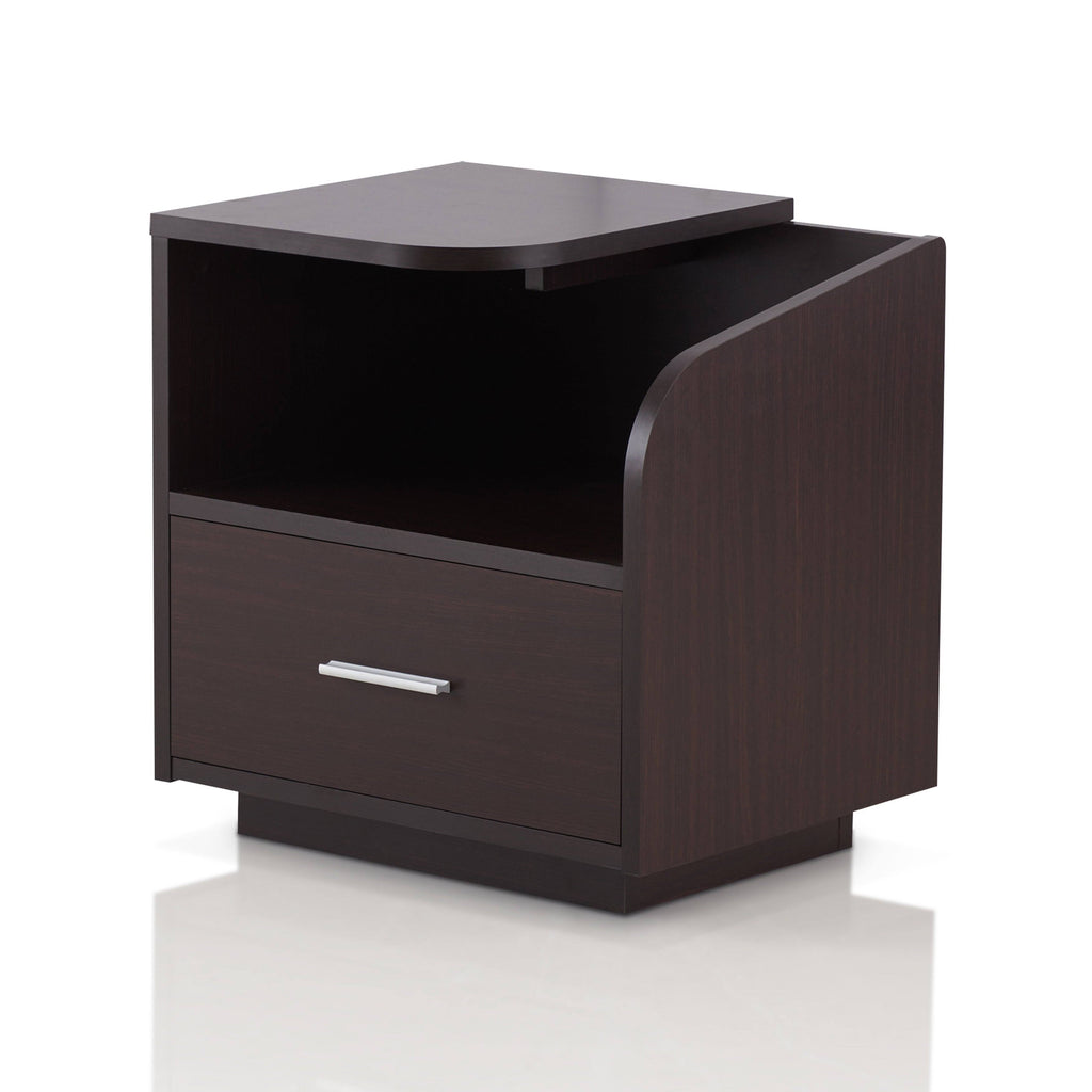 Brown Storage Drawer End Table B2186