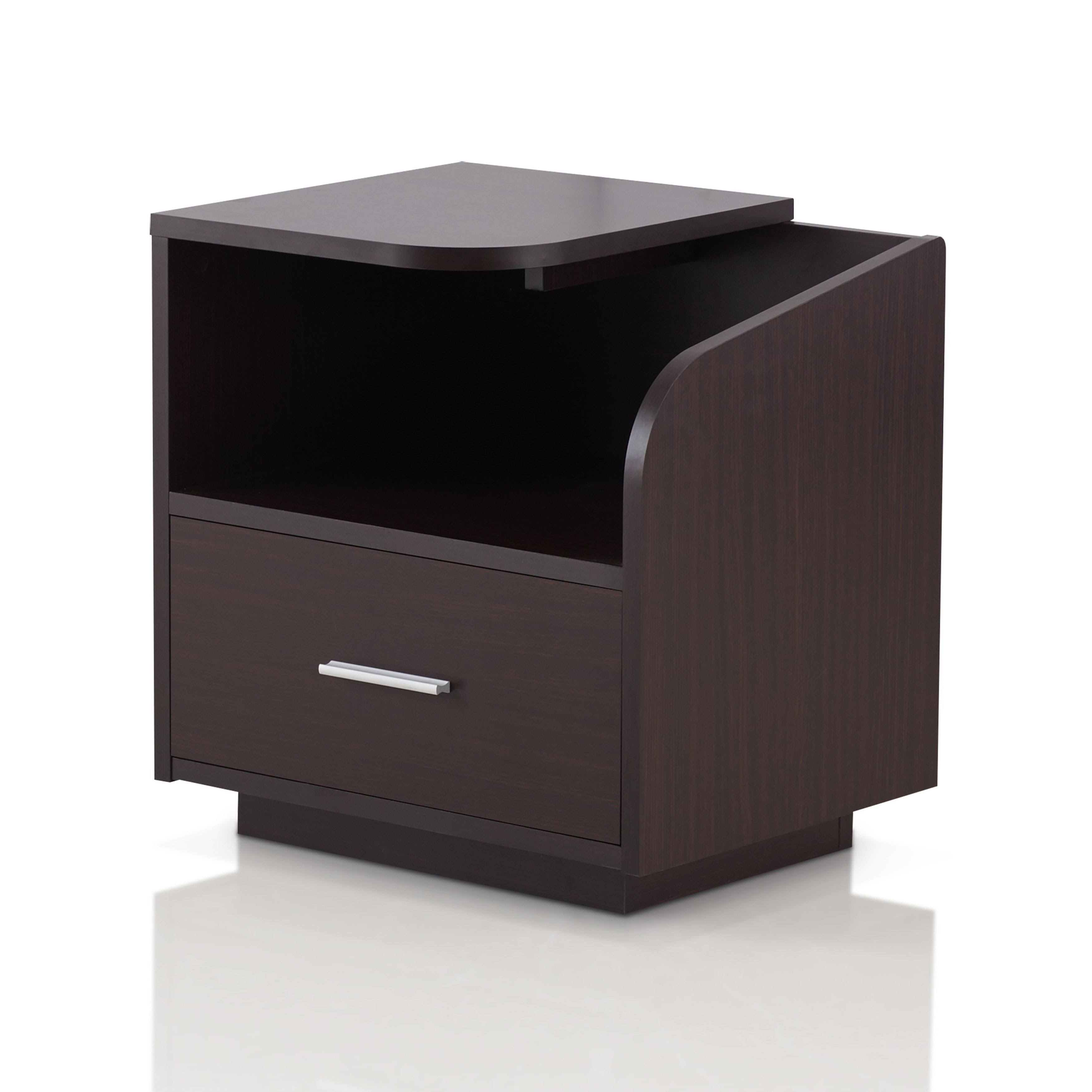 Brown Storage Drawer End Table B2186
