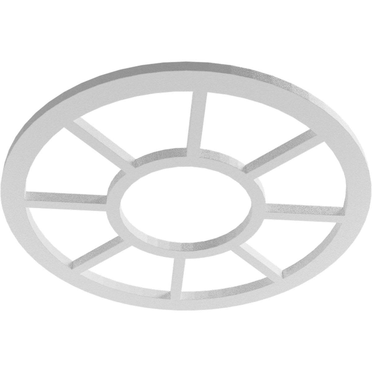 36x22OD x 13 1/8x22ID x 1x22P PVC Pierced Ceiling Medallion T745451