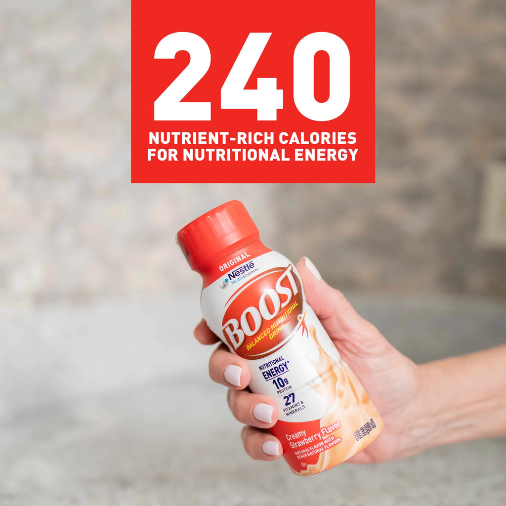 Creamy Strawberry Nutritional Drink, 10 g Protein, 15 - 8 fl oz Bottles V43147