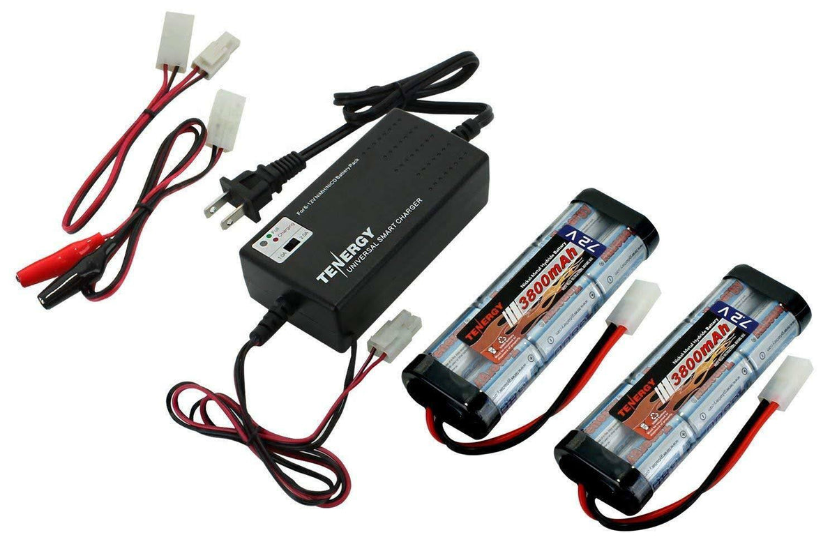 Combo: Universal Smart Charger 6V - 12V + 2 Pcs 7.2V NiMH 3800mAh Battery Packs W6521