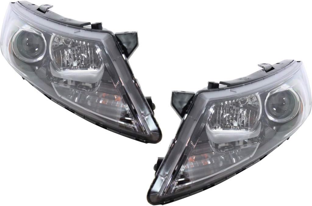 Black Housing Headlight Pair for Kia Optima 2011 2012 2013 2014 U356