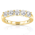 14K Yellow Gold Moissanite Bridal Wedding Band C125732