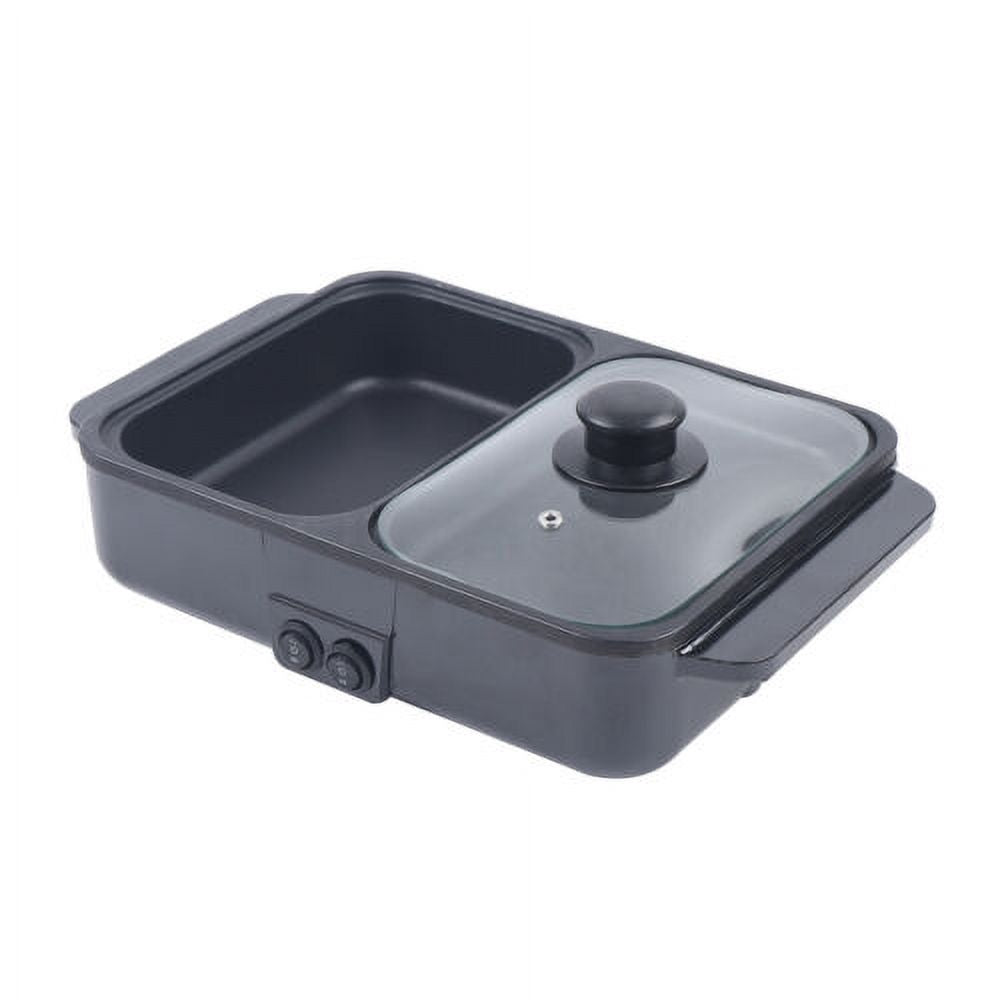 1200W Portable 2 in 1 Hot Pot Barbecue Grill Non-Stick Pan Z494