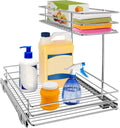 2-Tier Under Sink Slide Out Cabinet Storage Shelves with Sliding Drawer Q33833