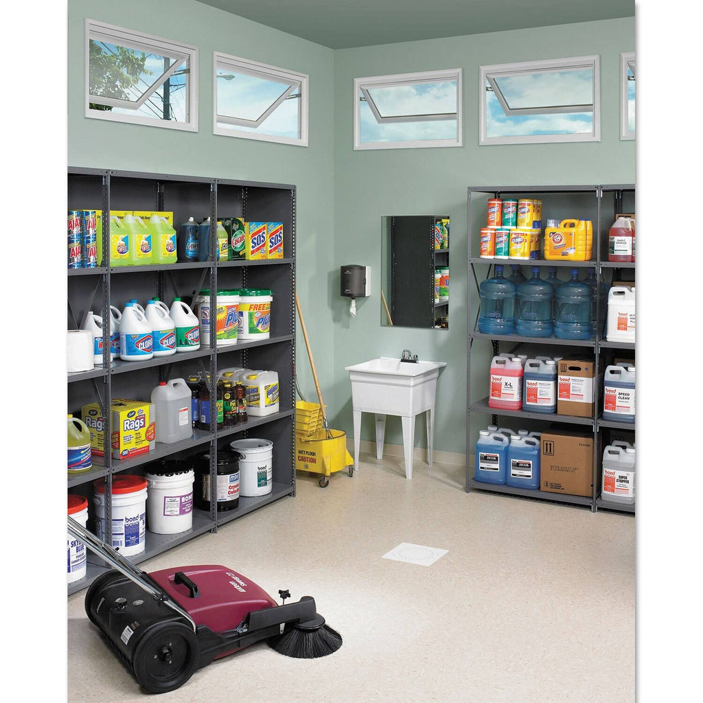 Closed Commercial Steel Shelving Five-Shelf 36W x 18D x 75H Medium Gray B647