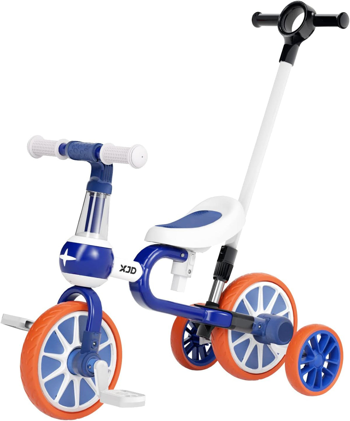 3 in 1 Baby Balance Bike Tricycle with Adjustable Seat Detachable Pedal, Blue Pack of 2 X279728