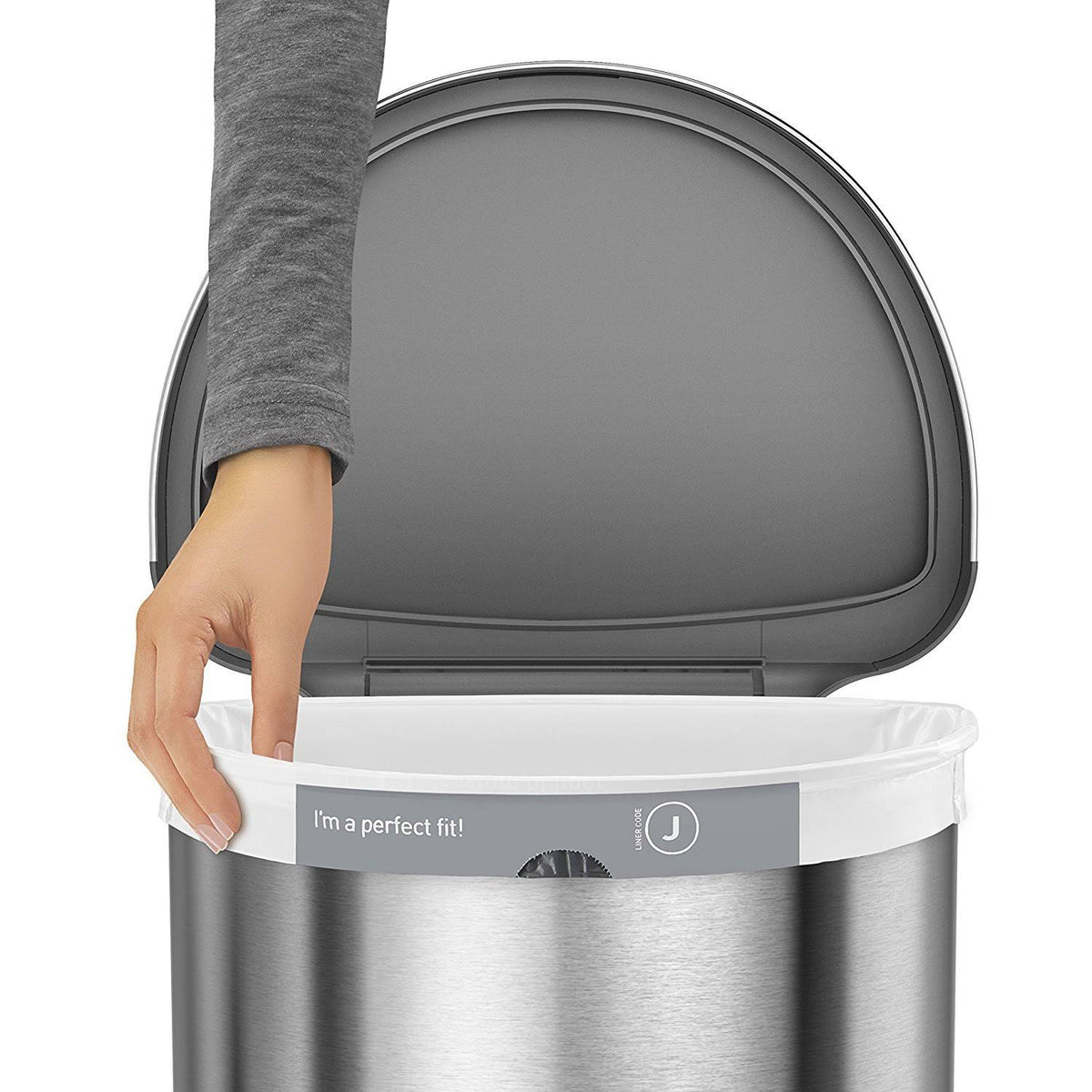 Brushed Stainless Steel Automatic Sensor Trash Can Z167060