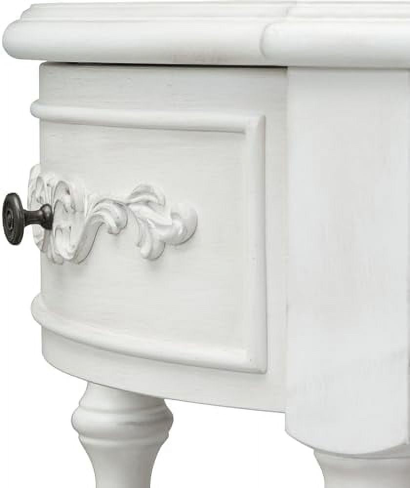 Espresso Solid Wood Half-Moon Console Table with 3 Drawers and Shelf S36308